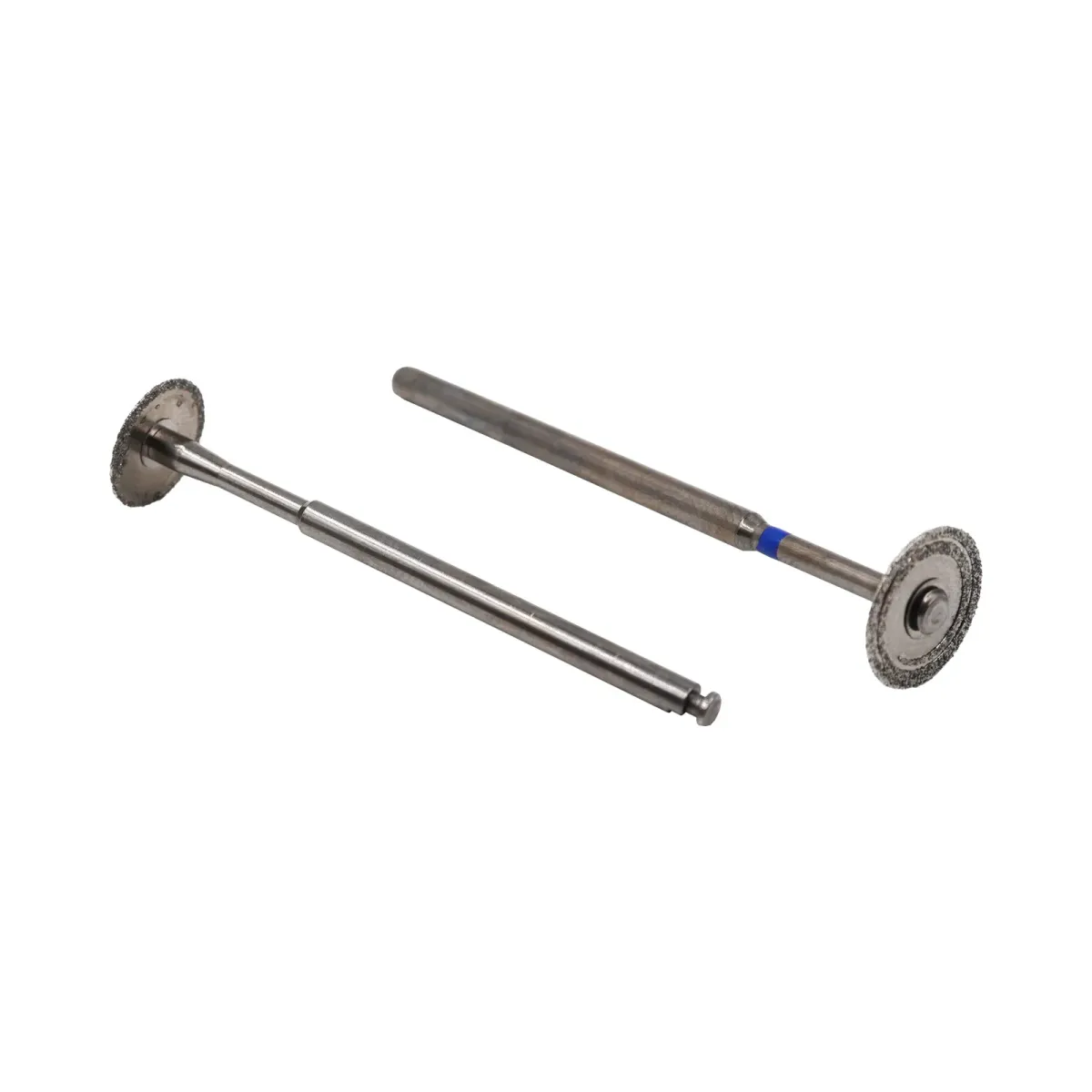 Two diamond cutting discs on mandrels