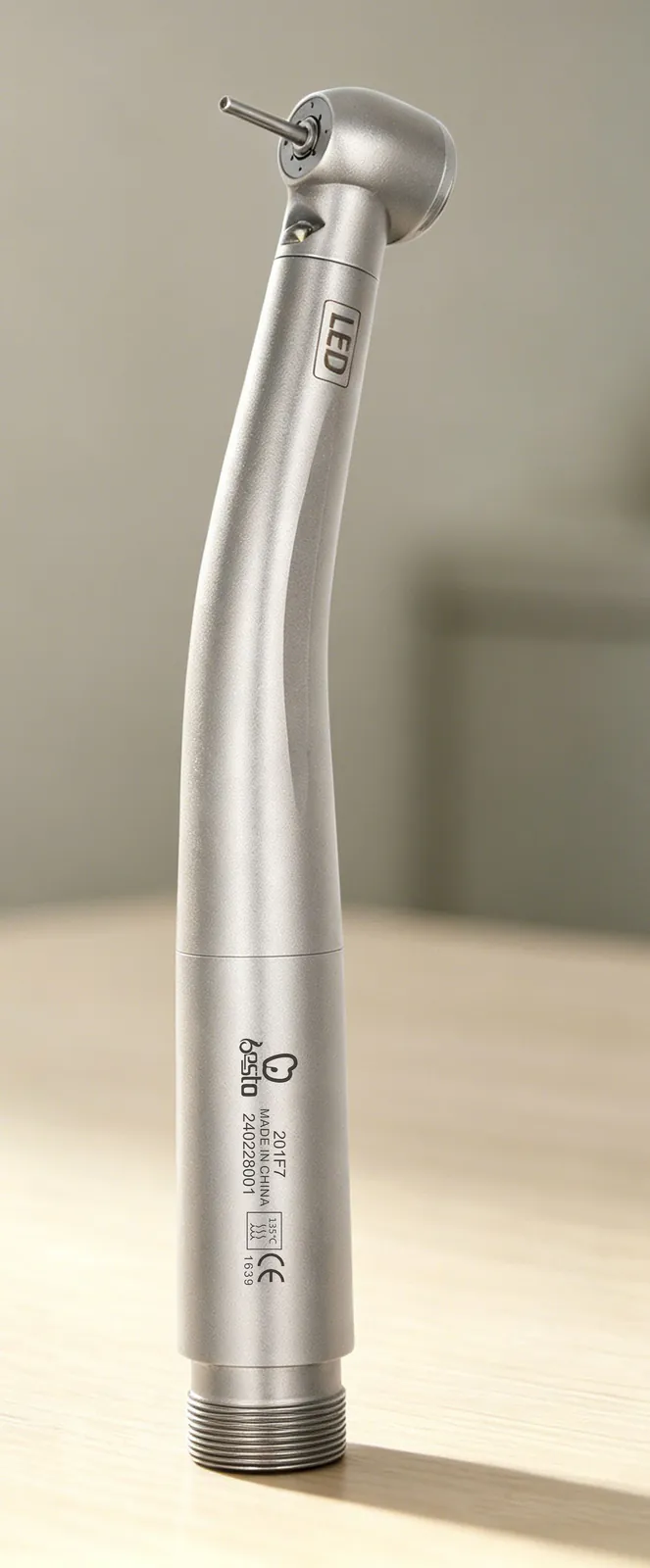 LED turbine handpiece with threaded connection (201F7)