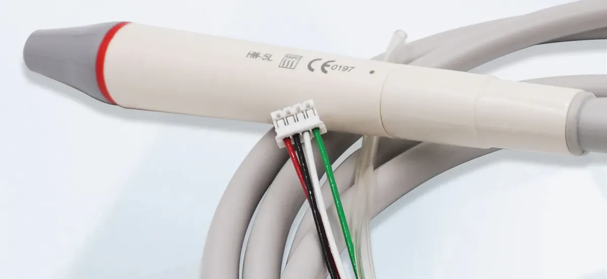 Ultrasonic scaler handpiece HW-5L with connector wires and cable