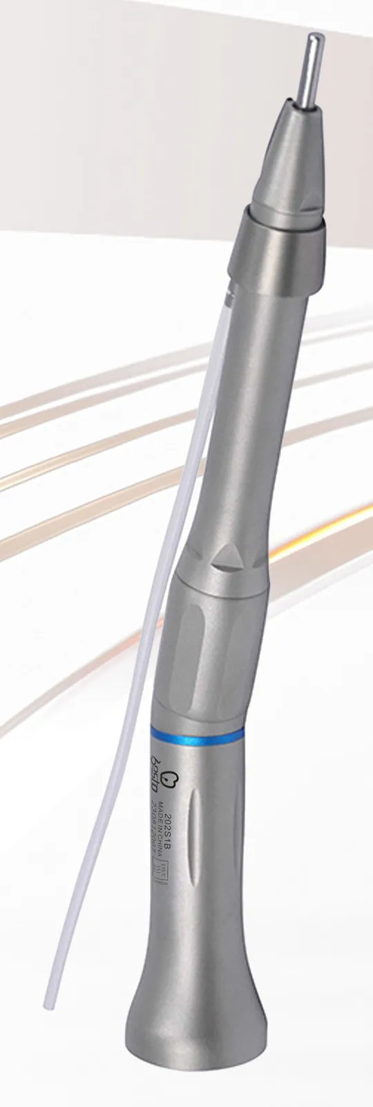 Surgical straight handpiece with angled nose and irrigation tube (202S1B)
