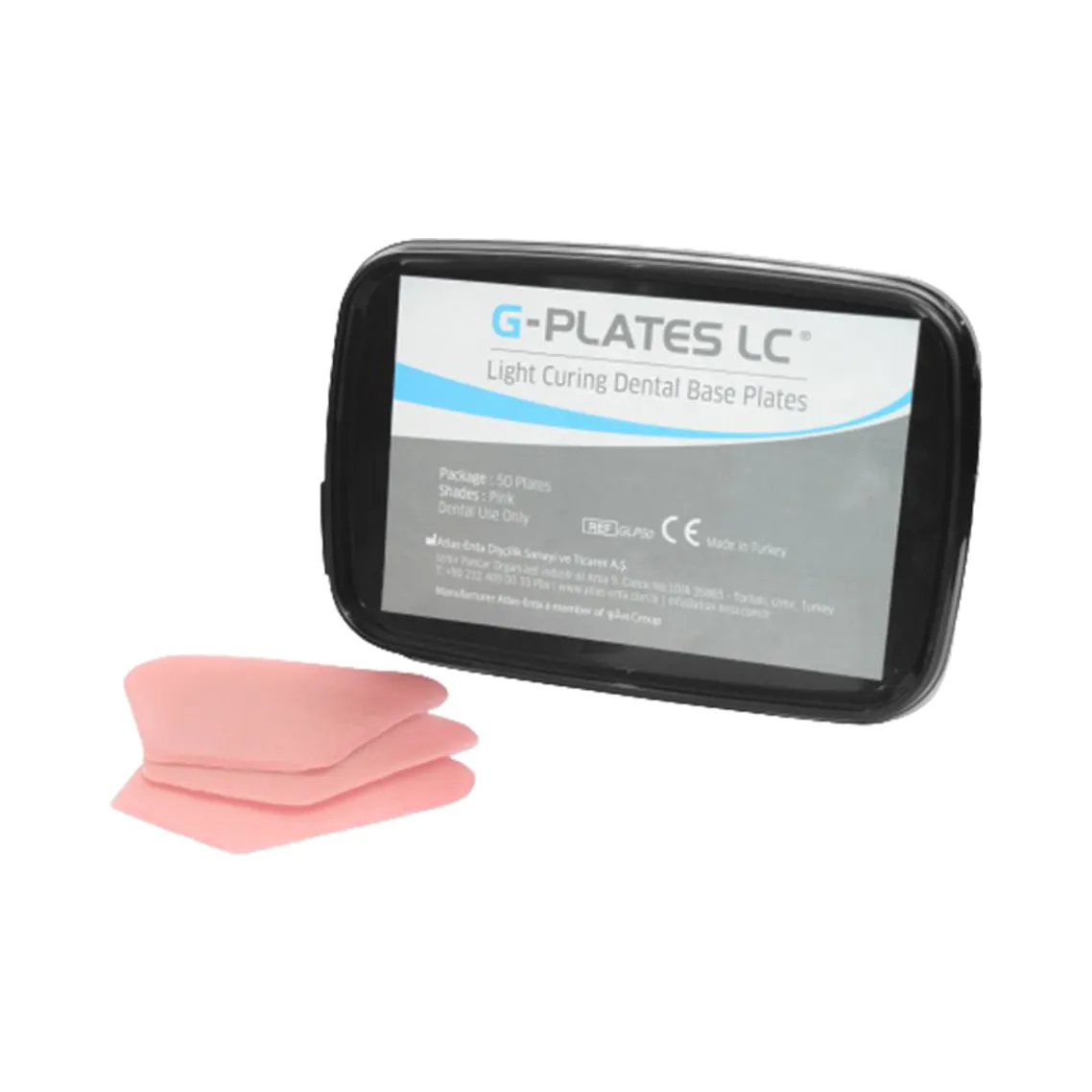 G-Plates LC pink light-curing baseplates