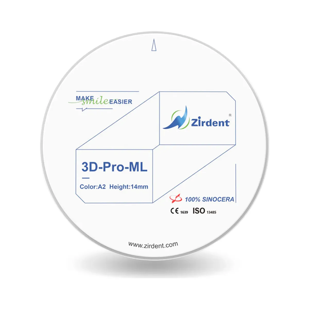 Zirdent 3D Pro ML multilayer zirconia