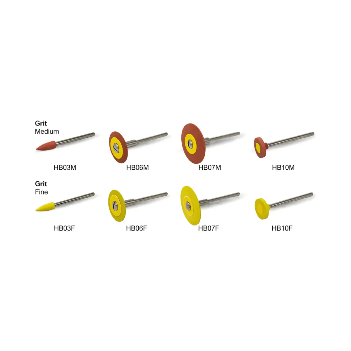 Zirdent diamond polishers for zirconia in medium and fine grits