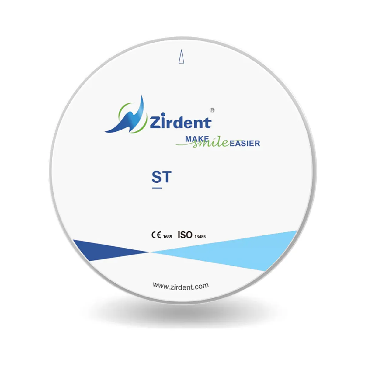Zirdent ST white zirconia disc